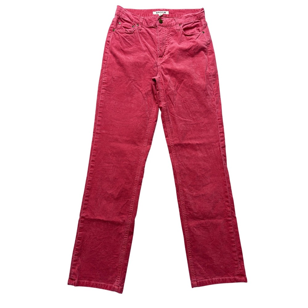Boden Pants Jeans Womens 6 Regular Red Straight Leg 5-Pocket Stretch Cotton - Picture 1 of 12